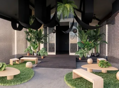 Anna Persia Bastos e Mariza Guimarães inovam com o espaço sensorial “Diálogos para o Planeta: Um Refúgio Amazônico para um Mundo Sustentável”, no Espaço Cultural da Marinha