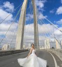 Dá pra casar na ponte? Influenciadora faz ensaio de noiva no…