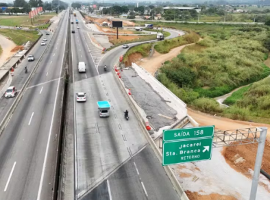 Acesso à Dutra em Jacareí é bloqueado para obras a partir desta segunda (16)  