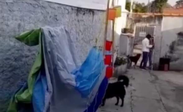 Balão cai em uma casa no Jardim Paraíba em Jacareí 