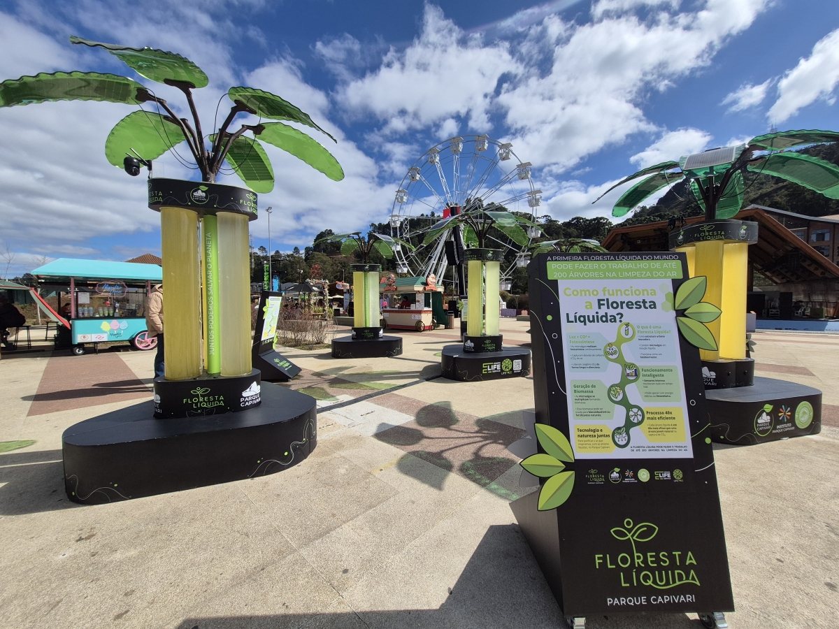 Parque Capivari inaugura a primeira floresta líquida do Brasil capaz de purificar o ar como 200 árvores