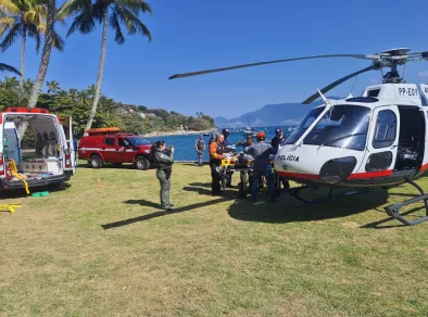 Muro de obra desaba e deixa trabalhador gravemente ferido em Ilhabela