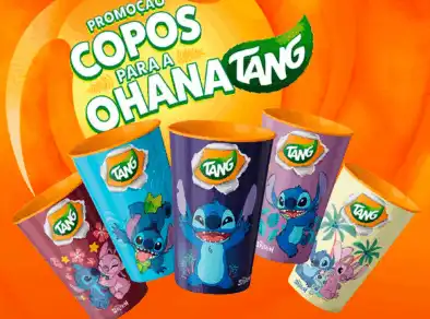 Tang lança promoção de copos da coleção Lilo & Stitch