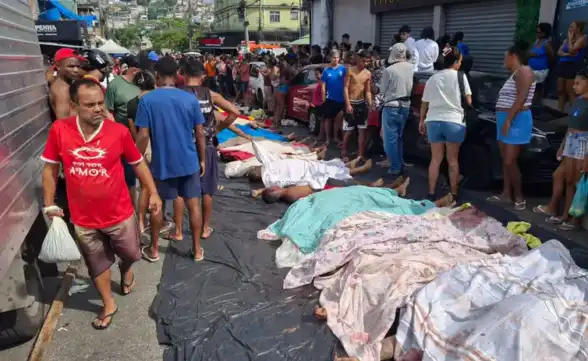 Moradores retiram cerca de 60 corpos após megaoperação no Rio de Janeiro